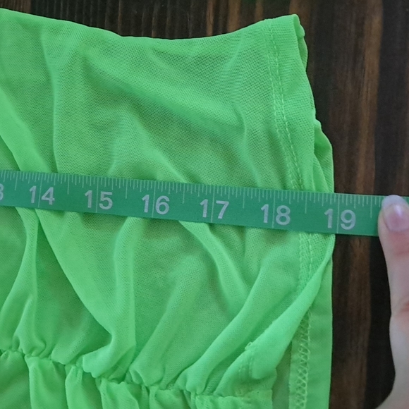 ❌SOLD❌Price firm: Sheer Neon green shirt - Picture 8 of 8